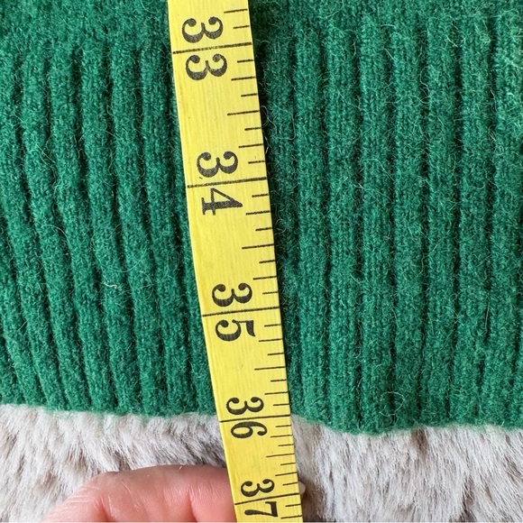 J. Crew Turtleneck Sweater Dress S Green Merino Wool Alpaca Fisherman Academia - Picture 7 of 7